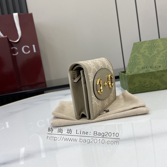 Gucci專櫃古馳最新款Horsebit 1955系列卡包零錢包卡夾 jh2193型號：621887